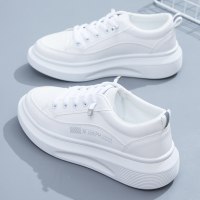 枫述秋季小白鞋女2021新款百搭板鞋学生白鞋春秋皮面休闲运动鞋子