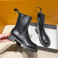 枫述马丁靴夏季薄款女2021年新款百搭粗跟瘦瘦靴英伦风甜酷单靴潮