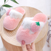 枫述儿童棉拖鞋女童秋冬季毛绒卡通可爱居家用软底小孩男宝宝拖鞋