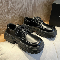 枫述英伦风松糕小皮鞋女春秋2022复古法式玛丽珍鞋增高厚底鞋圆头