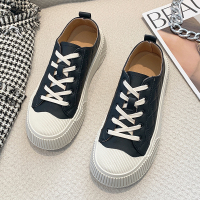 枫述菱格饼干鞋女2022春秋新款小白鞋休闲运动老爹板鞋单鞋