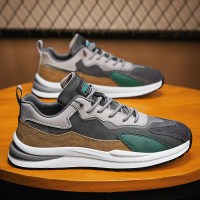 枫述男鞋秋冬季2021年新款运动男士拼色休闲板鞋增高老爹潮鞋