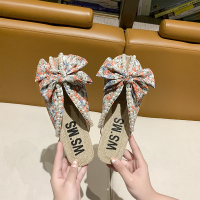 枫述包头半拖鞋女夏外穿时尚2022年新款网红懒人穆勒鞋软底小碎花凉拖