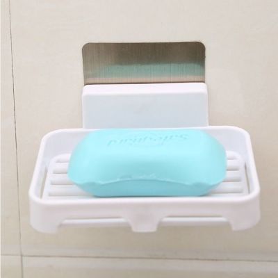 北欧白 香皂盒[4套]|肥皂盒壁挂香皂盒沥水卫生间香皂架肥皂架免打孔浴室肥皂盒置物架