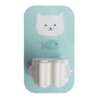 升级加强版【咔咔猫】 8个装【送12挂钩】|免打孔多功能拖把架挂钩家用贴强力墙上挂拖把挂钩拖把夹挂钩粘贴