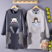 可擦手围裙家用厨房防水防油做饭大人罩衣围兜女上班工作服定制