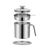 1.8升(约装3.5斤油) 304款(电木柄)送壶垫|加厚不锈钢过滤油壶带盖滤网隔油渣防漏家用厨房大容量装油储油罐