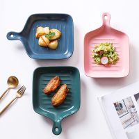 烤盘北欧风餐具陶瓷盘微波炉用创意盘子家用烘焙芝士焗饭烤箱专用