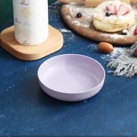 北欧紫 [5个装]爆卖|[加深]创意吐骨头小碟子圆盘菜盘家用日式塑料水果糕点垃圾渣盘