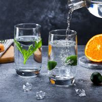 玻璃水杯子家用啤酒杯无色透明喝水杯耐热防爆