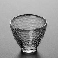 款式一70ML|耐热锤纹玻璃品茗杯单杯功夫茶具主人杯手工茶杯杯子茶碗杯子家用