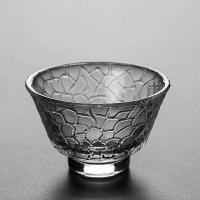 款式六75ml|耐热锤纹玻璃品茗杯单杯功夫茶具主人杯手工茶杯杯子茶碗杯子家用