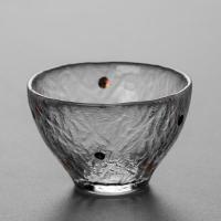 款式十六【描金款】60ml|耐热锤纹玻璃品茗杯单杯功夫茶具主人杯手工茶杯杯子茶碗杯子家用