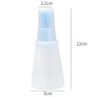 北欧蓝|耐高温硅胶油刷带瓶 厨房烙饼油刷子烧烤刷子不掉毛食用毛刷家用