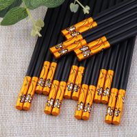 花之语(黄色)10双|家用高档合金筷子1人1色5-10双套装防滑耐高温不发霉易清洗快子