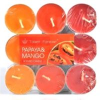 木瓜芒果型4小时9只装|蜡烛3-4-8小时无烟蜡烛煮茶酒店KTV浪漫表白生日香薰小茶蜡批发