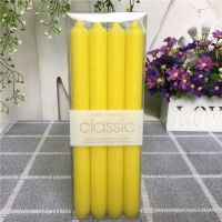 黄色直杆2.2*20厘米(4支装)|经典欧式蜡烛 无烟无味长杆蜡烛 浪漫婚庆西餐 杆蜡