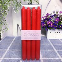 红色直杆2.2*25厘米(4支装)|经典欧式蜡烛 无烟无味长杆蜡烛 浪漫婚庆西餐 杆蜡