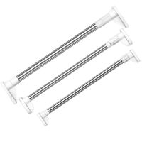 不锈钢晾衣杆免打孔窗帘杆浴帘杆撑杆衣柜挂衣杆伸缩杆晾衣杆室内