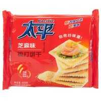 太平 梳打饼干 芝麻口味400g(新旧包装随机发货)