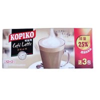 KOPIKO 可比可拿铁咖啡12+3杯(12入)印尼进口速溶咖啡