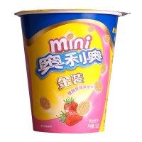 mini奥利奥(OREO) 饼干 零食 金装夹心小饼干草莓味55g