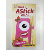 爱时乐草莓味威化卷心酥50g盒装