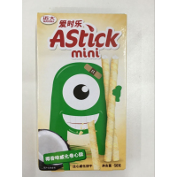 爱时乐椰香味威化卷心酥50g盒装