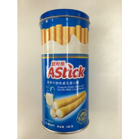 爱时乐(Astick) 进口饼干 威化卷心酥香草牛奶味150g 休闲零食(新老包装交替发货)