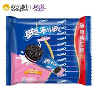 奥利奥(OREO) 夹心饼干 零食 草莓味349g