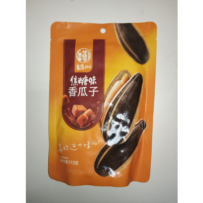 华味亨焦糖味香瓜子115g/袋