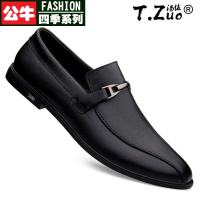 公牛四季男鞋男士休闲鞋2022新款头层牛皮小皮鞋韩版百搭一脚蹬懒人45码开车鞋