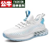 公牛四季男鞋运动鞋刀锋跑鞋2022年新款荧光绿鞋男士休闲鞋蒲田小众爆米花男鞋莆田