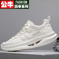 公牛四季欧洲站潮牌男鞋头层小牛皮2022春季新款软底减震舒适感真皮休闲鞋