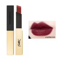 SAINT LAURENT 圣罗兰小金条雾面哑光金管唇膏口红#18红棕巧克力色2.2g