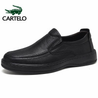 公牛四季男鞋男鞋商务休闲皮鞋头层牛皮厚底中老年爸爸鞋软底防臭防滑鞋子