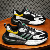 公牛四季男鞋男鞋秋冬季新款真皮潮流爆米花气垫底减震休闲跑步鞋百搭运动潮鞋真皮牛皮