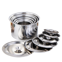 港迪豪厨房加厚不锈钢调料罐圆形调味缸