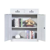 港迪豪文件柜铁皮柜储物柜2斗半截矮柜双抽屉斗柜定制85*39*105cm