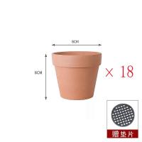 红陶土多肉陶土大花盆粗陶透气套装懒人泥瓦种植育苗盆带托盘盆栽