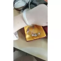 韩版纯白色猫眼石手镯银手镯女款玉镯子水晶手镯猫眼手镯