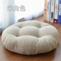 亚麻蒲团加厚圆形大号布艺地板打坐日式阳台飘窗榻榻米坐垫