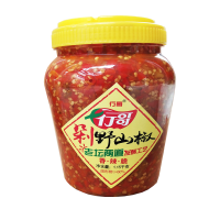湖南特产1150克行哥剁野山椒剁辣椒剁椒调料下饭菜一瓶