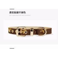 宠物狗狗牵引绳皮质项圈遛狗绳法斗泰迪中小型犬脖圈可爱猫咪颈圈