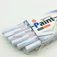 油漆笔持久不褪色记号笔白色补漆笔防水轮胎笔12支