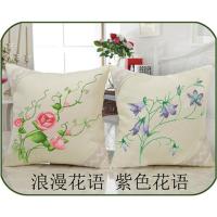 新款精准印花十字绣抱枕沙发靠垫车靠枕幸福一生玫瑰之恋家和