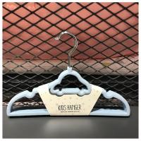 烟粉灰色植绒防滑衣挂衣服架子无痕衣撑儿童衣架