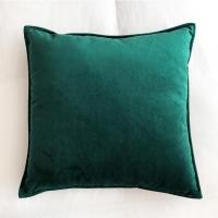 美式装饰抱枕沙发靠垫丝绒布飞边样板间橘色新款简约纯色百搭