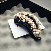 韩国水钻珍珠顶夹发卡发饰成人女横夹小号马尾夹百搭发夹头饰