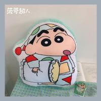 蜡笔小新单面印花毛绒抱枕卡通动漫周边 床头沙发靠垫